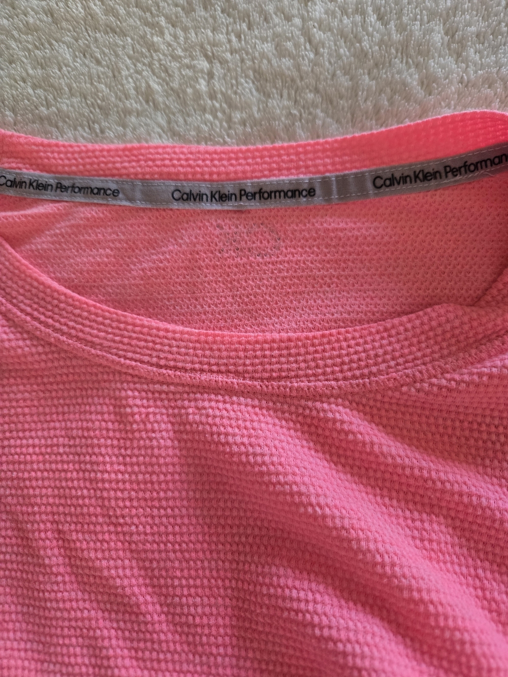 Calvin Klein Sz 2x Performance Neon Pink Side-Drawstring Muscle Tank - Picture 4 of 8